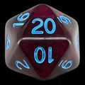 CLEARANCE Role 4 Initiative Translucent Dark Purple & Blue D20 Dice OOP COLOUR