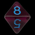 CLEARANCE Role 4 Initiative Translucent Dark Purple & Blue D8 Dice OOP COLOUR