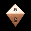 HALF PRICE CLEARANCE TDSO Metal Antique Copper Finish D8 Dice
