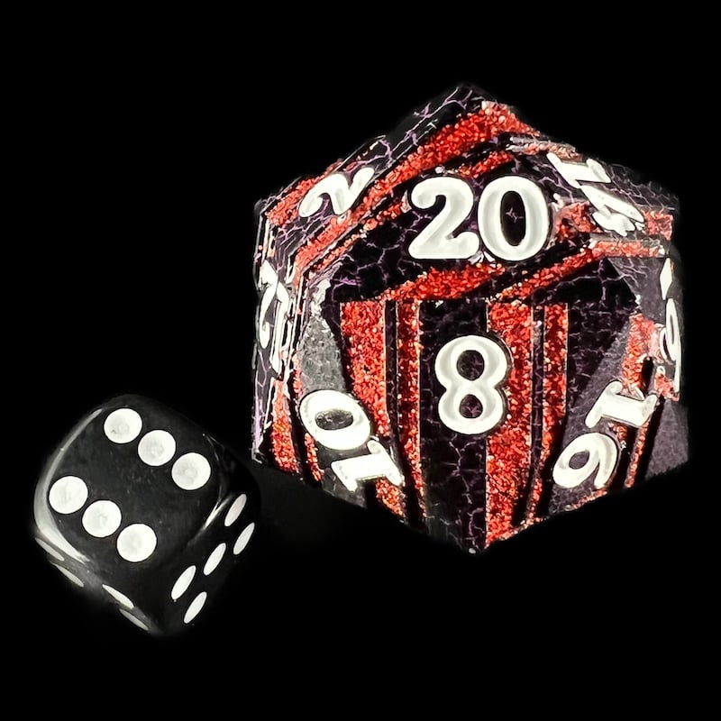HALF PRICE CLEARANCE SECONDS TDSO Metal Jumbo 34mm D20 Dice SECONDS