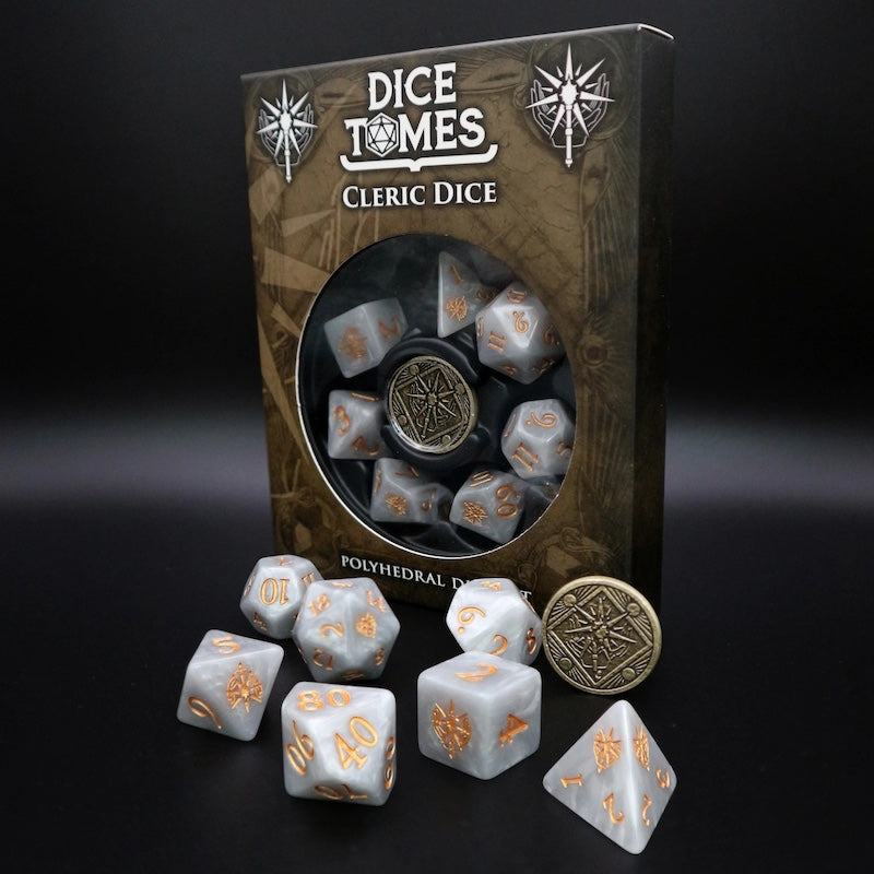 Dice Tomes Cleric 7 Dice Polyset + Coin