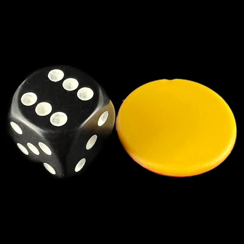 Counters Yellow & Red Double Sided Round 25mm
