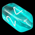 Crystal Caste Gem Aqua D4 Dice