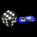 Crystal Caste Gem Blue MINI D6 Dice