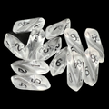 Crystal Caste Gem Clear 12 x D6 Dice Set