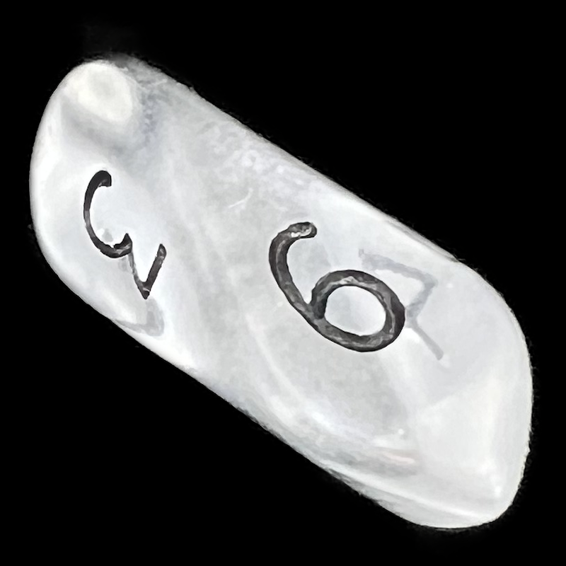 Crystal Caste Gem Clear D6 Dice