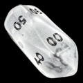 Crystal Caste Gem Clear Percentile Dice