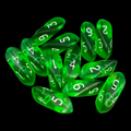 Crystal Caste Gem Green 12 x D6 Dice Set