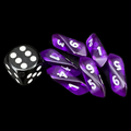 Crystal Caste Gem Purple MINI 6 x D6 Dice Set