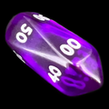 Crystal Caste Gem Purple Percentile Dice