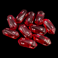 Crystal Caste Gem Red 10 x D10 Dice Set