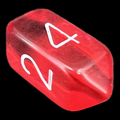 Crystal Caste Gem Red D4 Dice