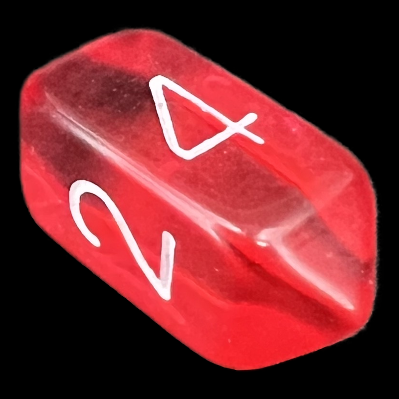 Crystal Caste Gem Red D4 Dice