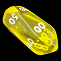 Crystal Caste Gem Yellow Percentile Dice