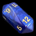 Crystal Caste Interferenz Blue D12 Dice