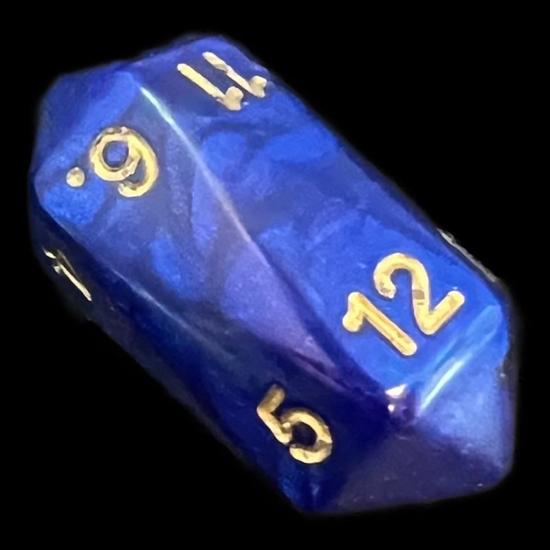 Crystal Caste Interferenz Blue D12 Dice