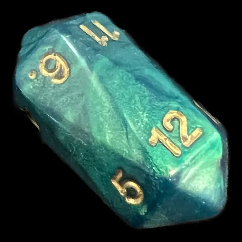 Crystal Caste Interferenz Green D12 Dice