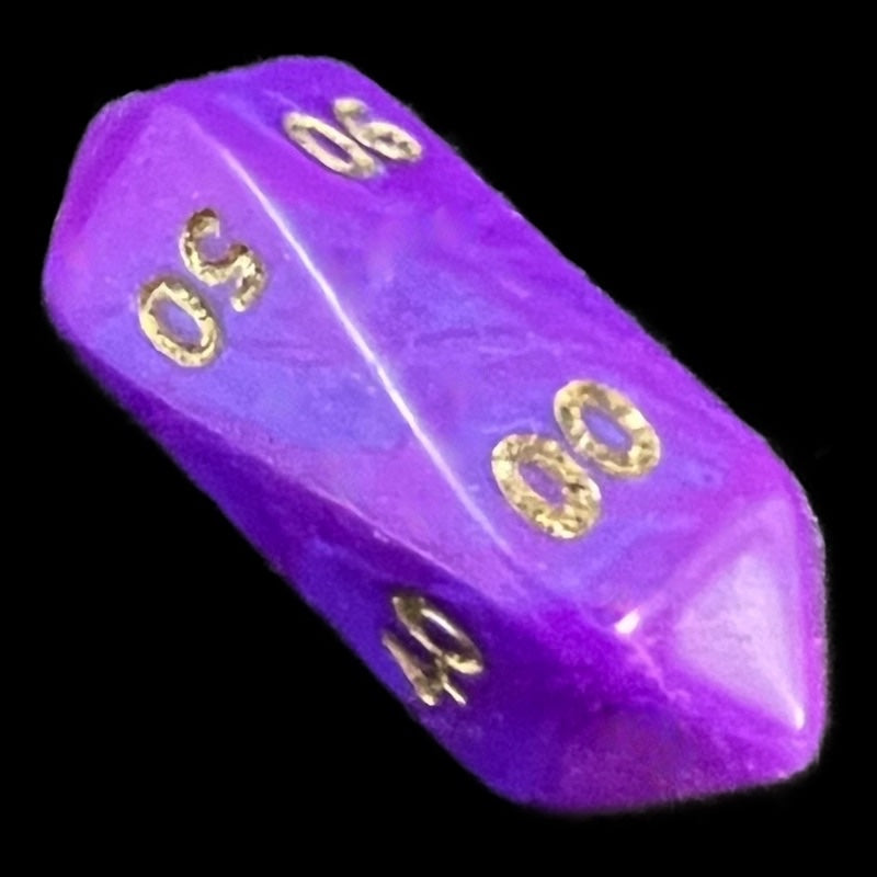 Crystal Caste Interferenz Purple Percentile Dice