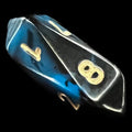 Crystal Caste Oblivion Blue D8 Dice