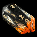 Crystal Caste Oblivion Orange D20 Dice