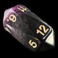 Crystal Caste Oblivion Purple D12 Dice