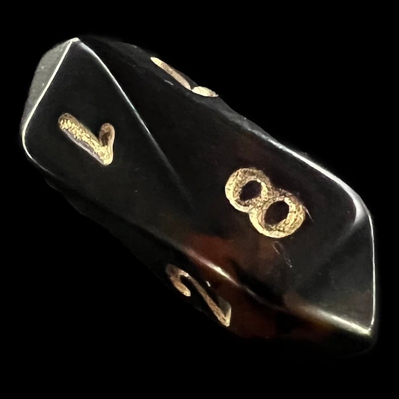 Crystal Caste Oblivion Red D8 Dice