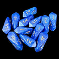Crystal Caste Pearl Blue 12 x D6 Dice Set