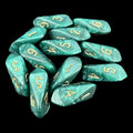 Crystal Caste Pearl Green 12 x D6 Dice Set
