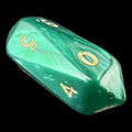 Crystal Caste Pearl Green D10 Dice