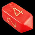 Crystal Caste Pearl Red D4 Dice