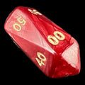 Crystal Caste Pearl Red Percentile Dice