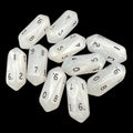 Crystal Caste Pearl White 10 x D10 Dice Set
