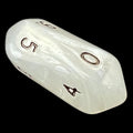 Crystal Caste Pearl White D10 Dice