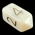 Crystal Caste Pearl White D4 Dice