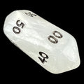 Crystal Caste Pearl White Percentile Dice