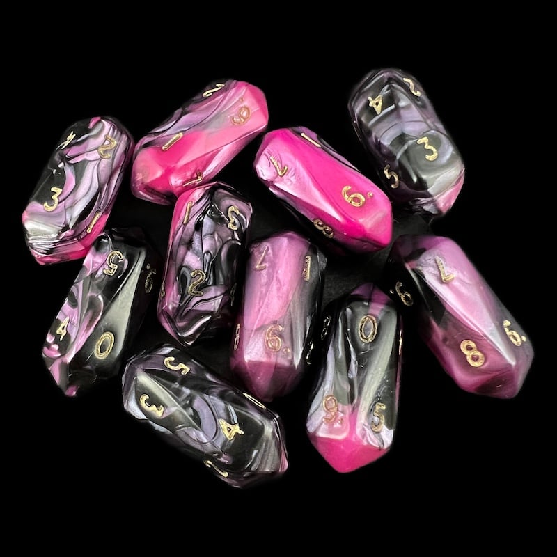 Crystal Caste Toxic Fallout 10 x D10 Dice Set