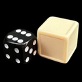 D&G Opaque Blank Ivory Indented 19mm D6 Dice