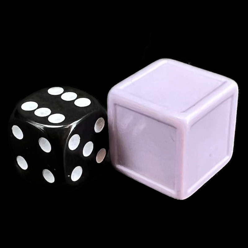 D&G Opaque Blank Lilac Indented 19mm D6 Dice