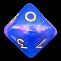 D&G Toxic Acid Pink & Blue D10 Dice