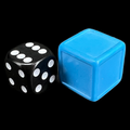 D&G Opaque Blank Light Blue Indented 19mm D6 Dice