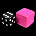 D&G Opaque Blank Pink Indented 19mm D6 Dice