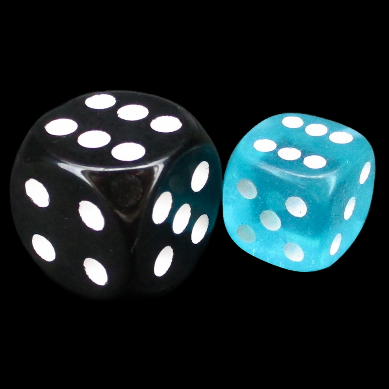 D&G Gem Aqua 12mm D6 Spot Dice