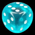 D&G Gem Aqua 15mm D6 Spot Dice