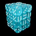 D&G Gem Aqua 36 x D6 Dice Set
