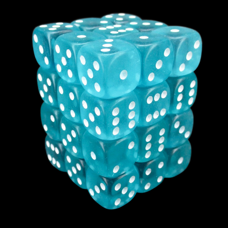 D&G Gem Aqua 36 x D6 Dice Set
