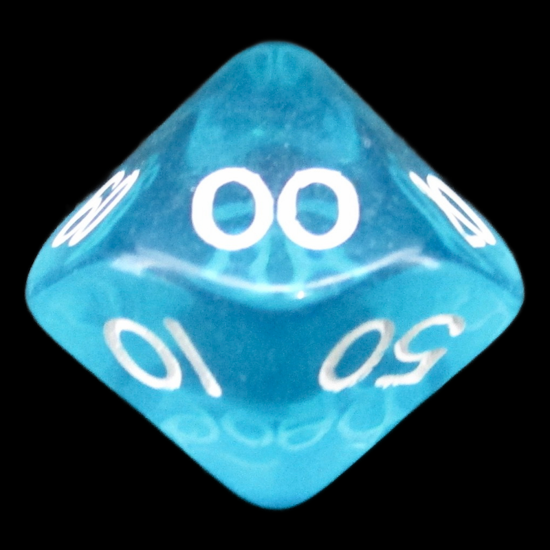 D&G Gem Aqua Percentile Dice