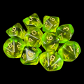 D&G Gem Blitz Aqua 10 x D10 Dice Set