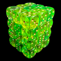 D&G Gem Blitz Aqua 36 x D6 Dice Set