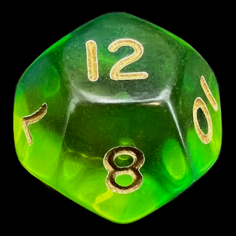 D&G Gem Blitz Aqua D12 Dice