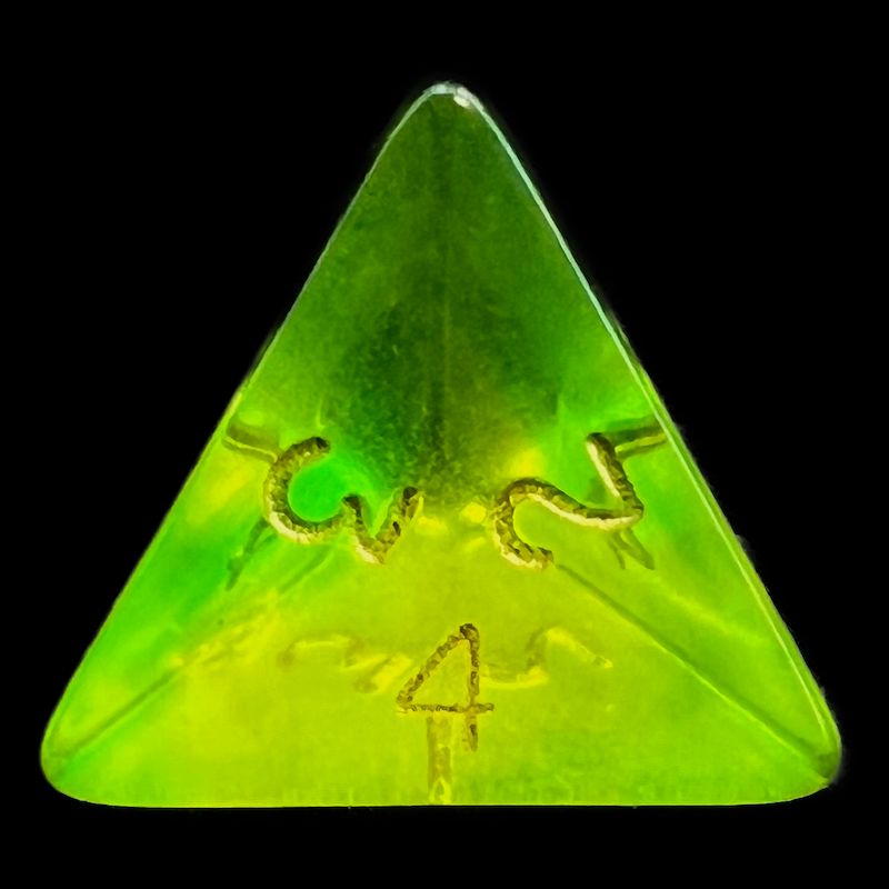 D&G Gem Blitz Aqua D4 Dice